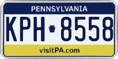 PA license plate KPH8558