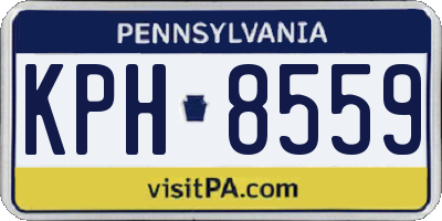 PA license plate KPH8559