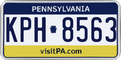 PA license plate KPH8563