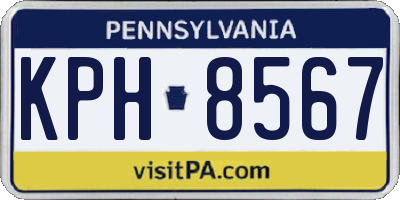 PA license plate KPH8567