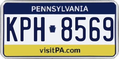 PA license plate KPH8569