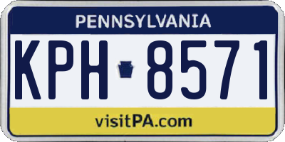 PA license plate KPH8571