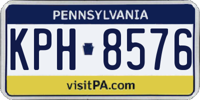 PA license plate KPH8576