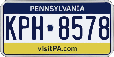 PA license plate KPH8578