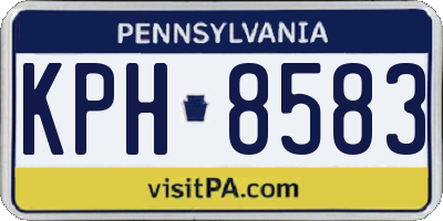 PA license plate KPH8583
