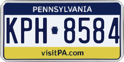 PA license plate KPH8584