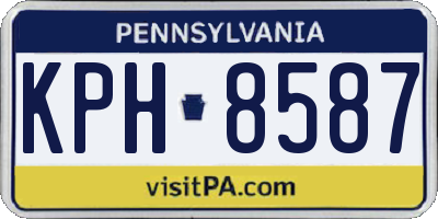 PA license plate KPH8587