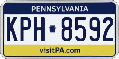 PA license plate KPH8592