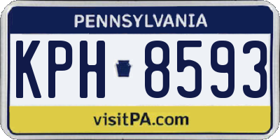 PA license plate KPH8593