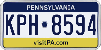 PA license plate KPH8594