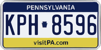 PA license plate KPH8596