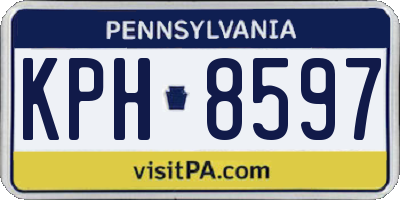PA license plate KPH8597