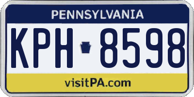 PA license plate KPH8598