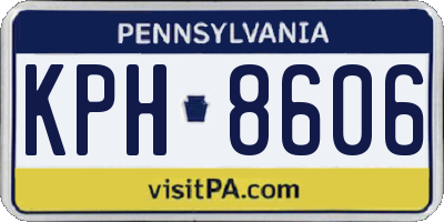 PA license plate KPH8606