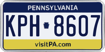 PA license plate KPH8607