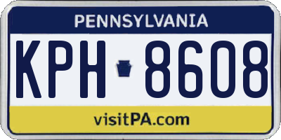 PA license plate KPH8608