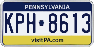 PA license plate KPH8613