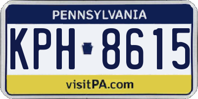 PA license plate KPH8615