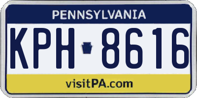 PA license plate KPH8616