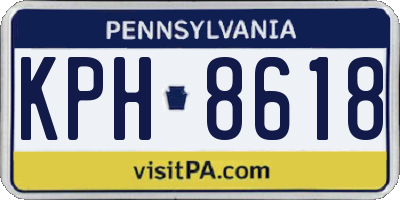 PA license plate KPH8618