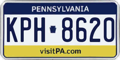 PA license plate KPH8620