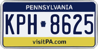 PA license plate KPH8625