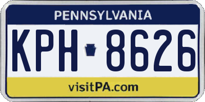 PA license plate KPH8626
