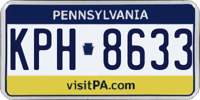 PA license plate KPH8633