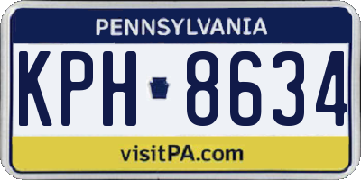 PA license plate KPH8634