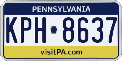 PA license plate KPH8637