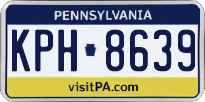 PA license plate KPH8639