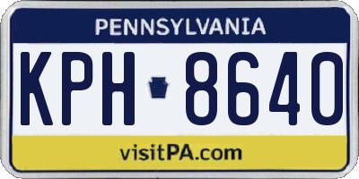 PA license plate KPH8640