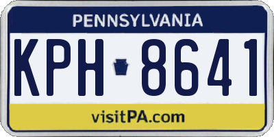 PA license plate KPH8641