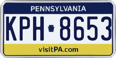 PA license plate KPH8653