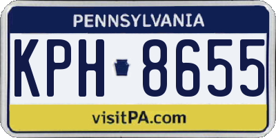 PA license plate KPH8655
