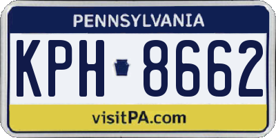 PA license plate KPH8662