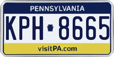 PA license plate KPH8665