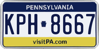 PA license plate KPH8667