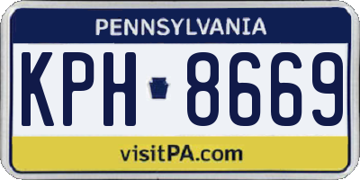 PA license plate KPH8669