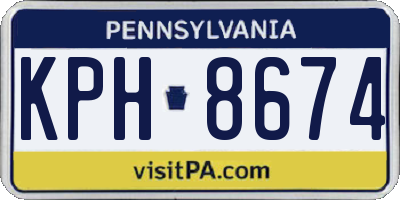 PA license plate KPH8674
