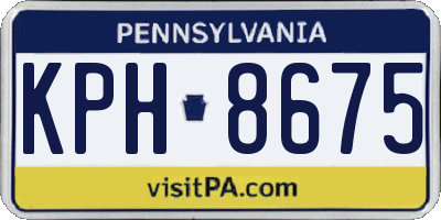 PA license plate KPH8675