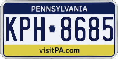PA license plate KPH8685