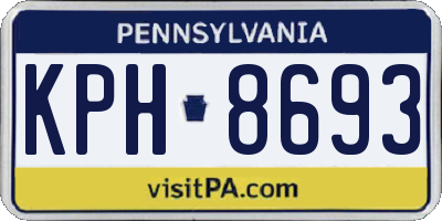 PA license plate KPH8693