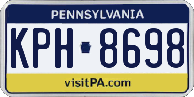 PA license plate KPH8698
