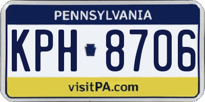 PA license plate KPH8706