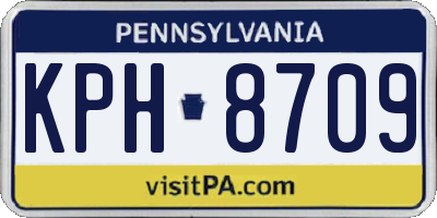 PA license plate KPH8709