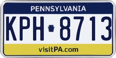 PA license plate KPH8713