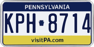 PA license plate KPH8714