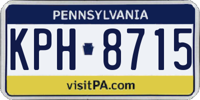 PA license plate KPH8715