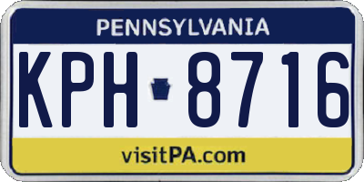 PA license plate KPH8716